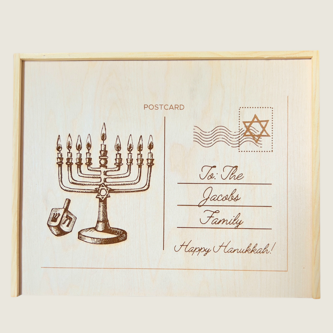 Hanukkah Postcard Box - Personalized