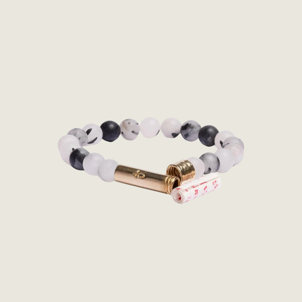 Matte Tourmaline Quartz Intention Bracelet