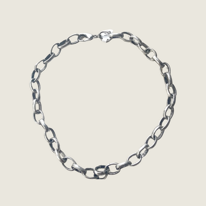 Burnished Silver Chunky Necklace
