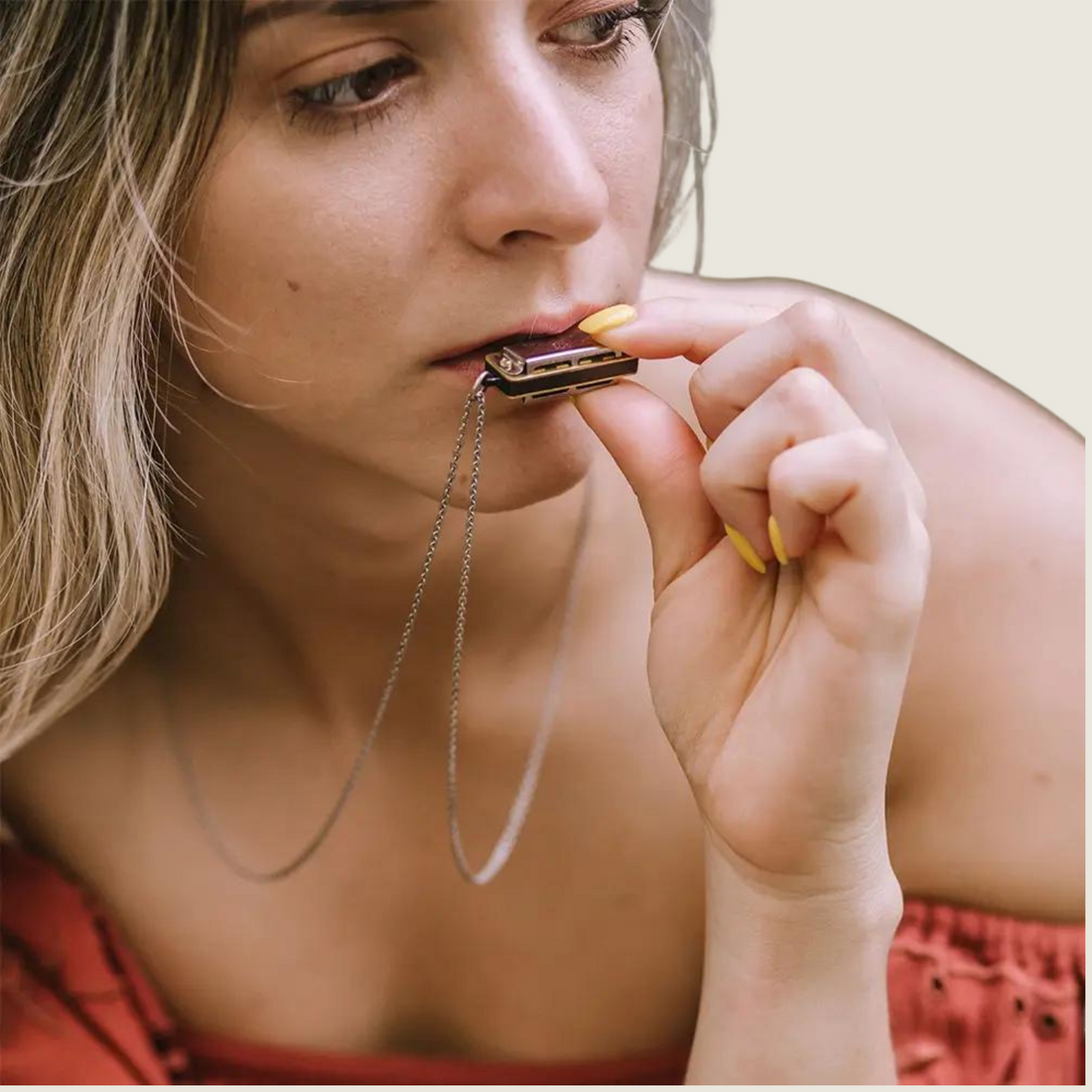Silver Harmonica Necklace - Blackbird General Store