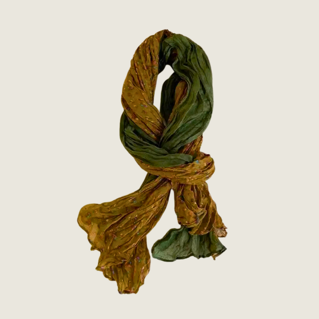 Vintage Floral Pattern Scarf - Green