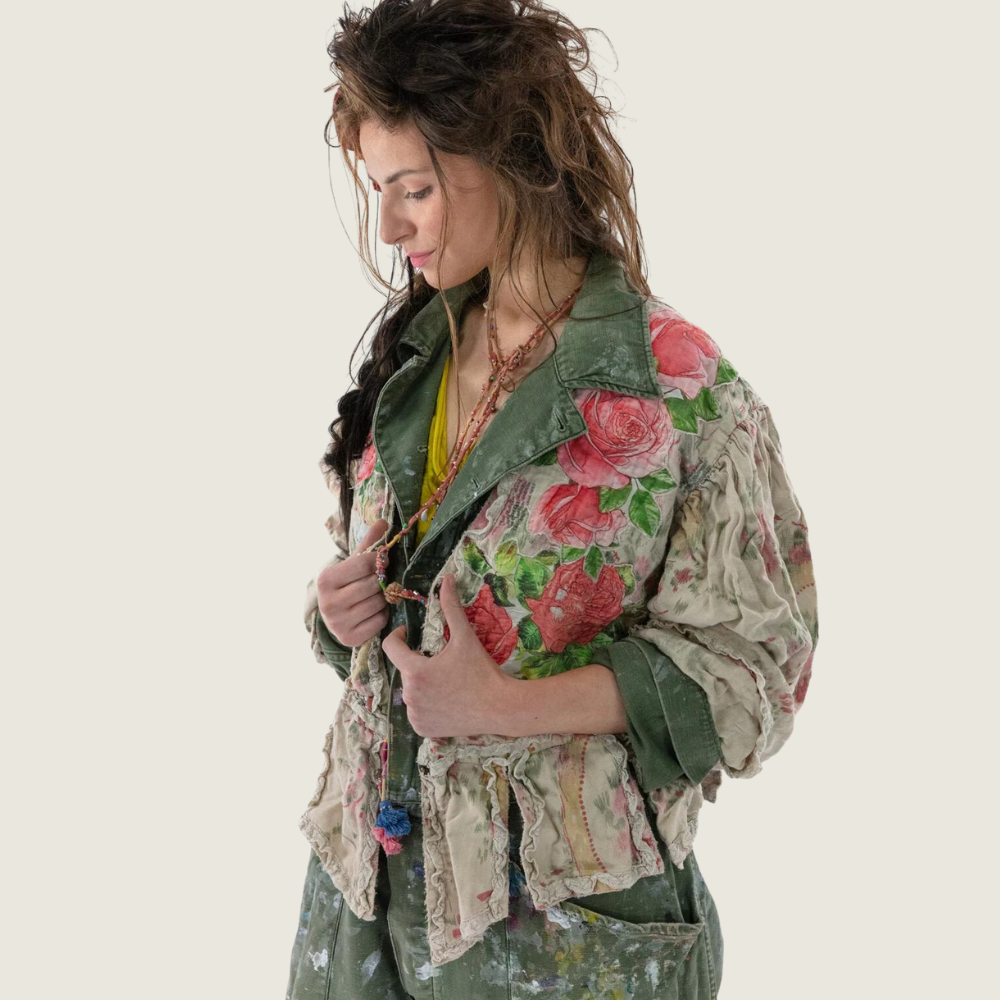 Floral Applique Monique Jacket Perianth - Blackbird General Store
