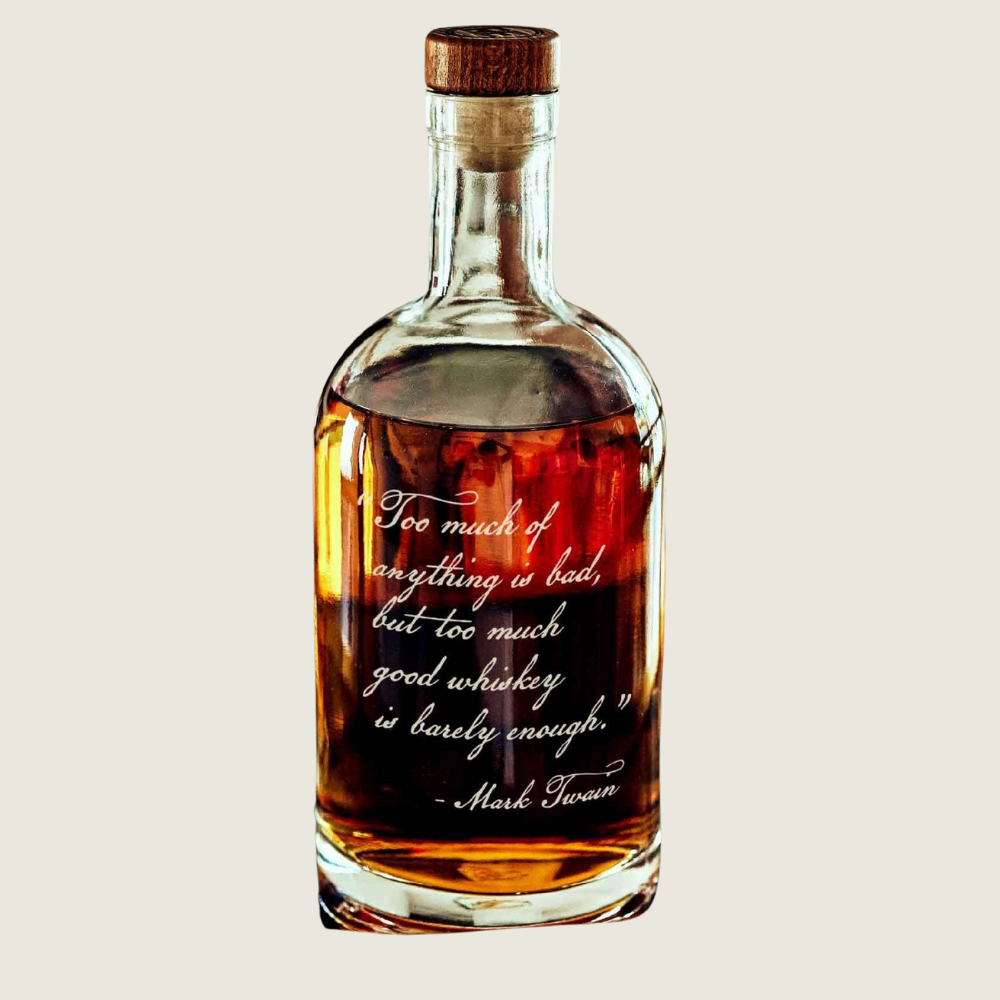 Mark Twain Quote Etched Decanter - Blackbird General Store