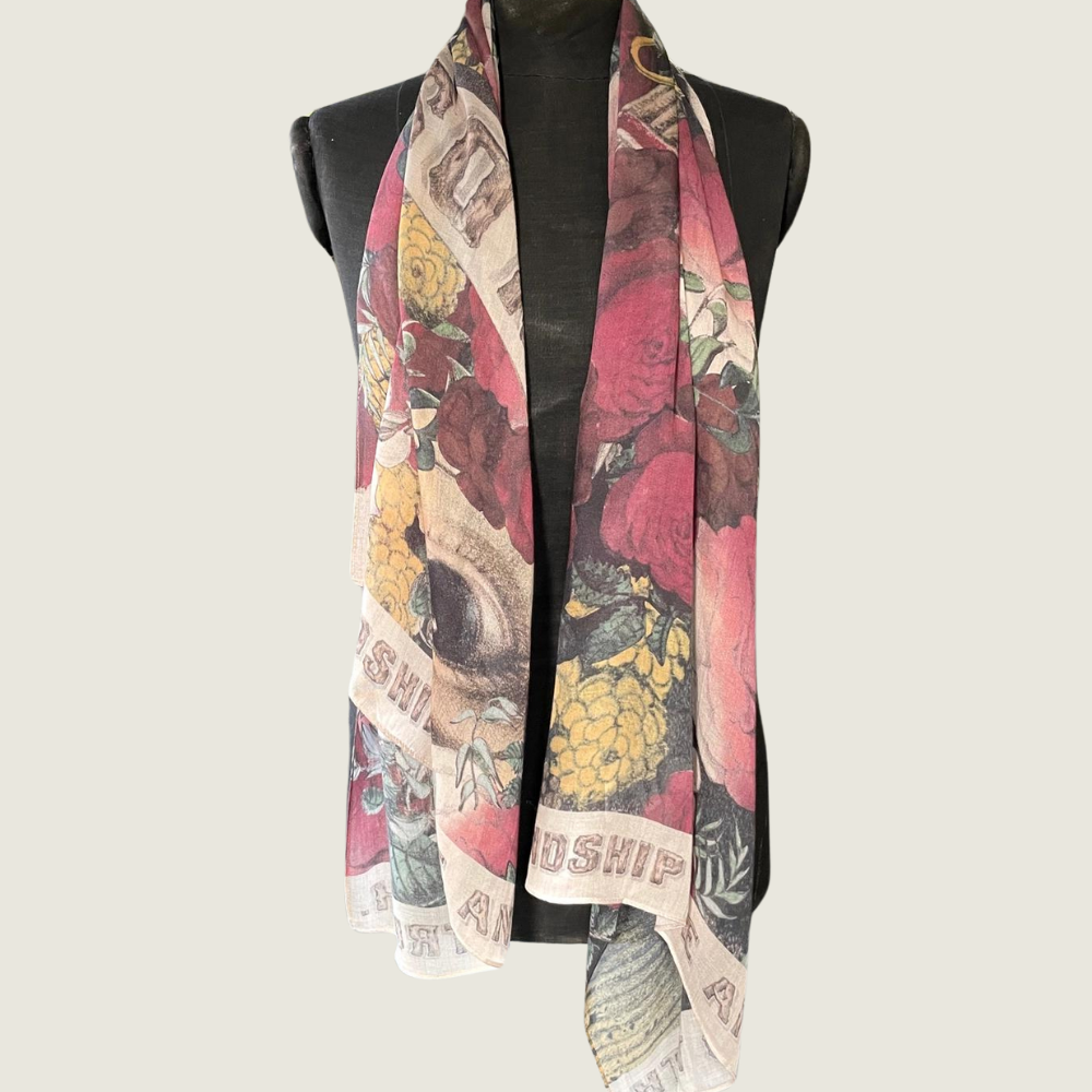 Friendship Love and Truth Bohemian Bamboo Scarf - Blackbird General Store