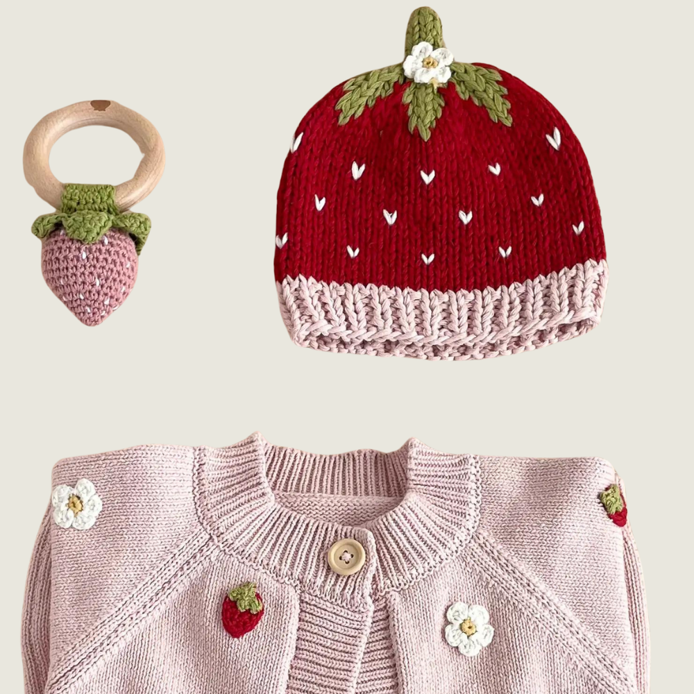 Strawberry Flower Cardigan
