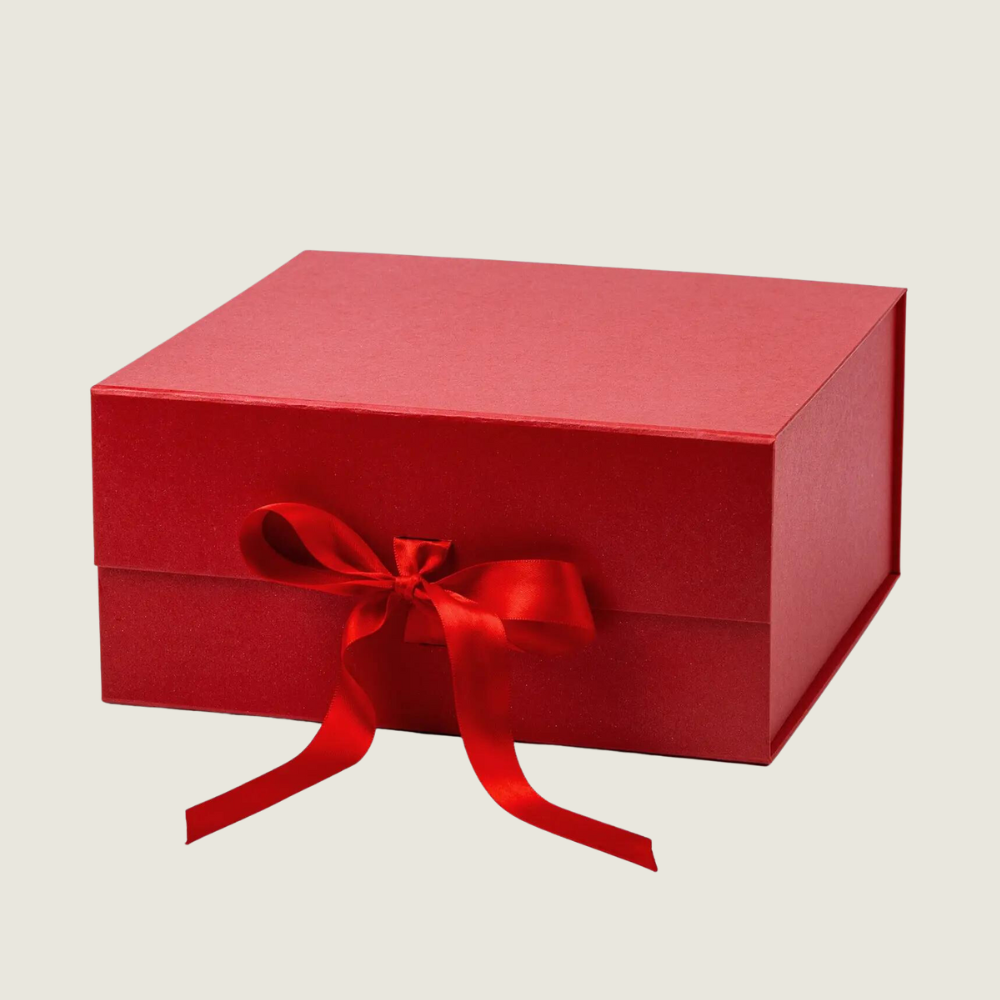 Red Gift Box with Satin Ribbon - Blackbird General Store