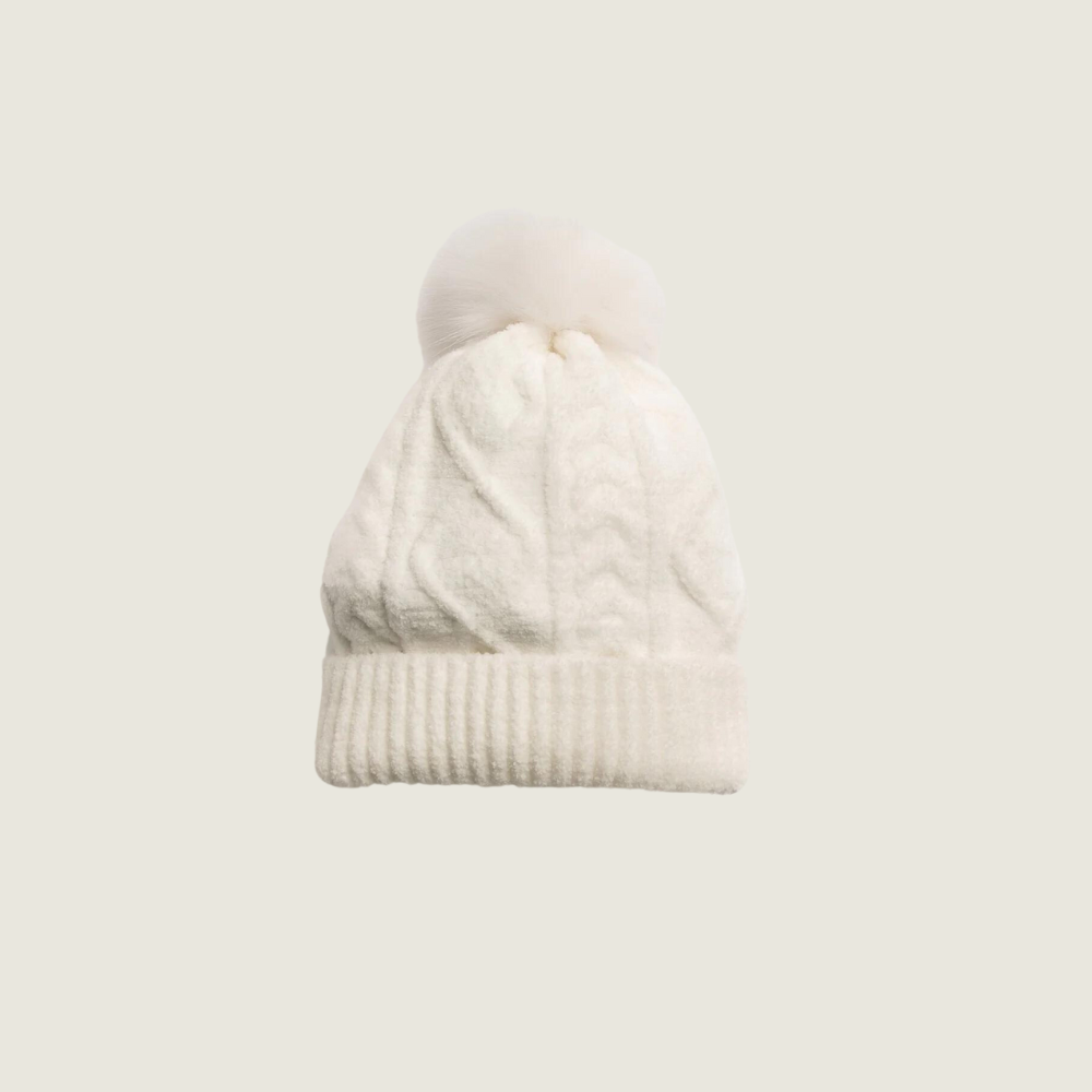 Ivory Cable Knit Beanie - Blackbird General Store