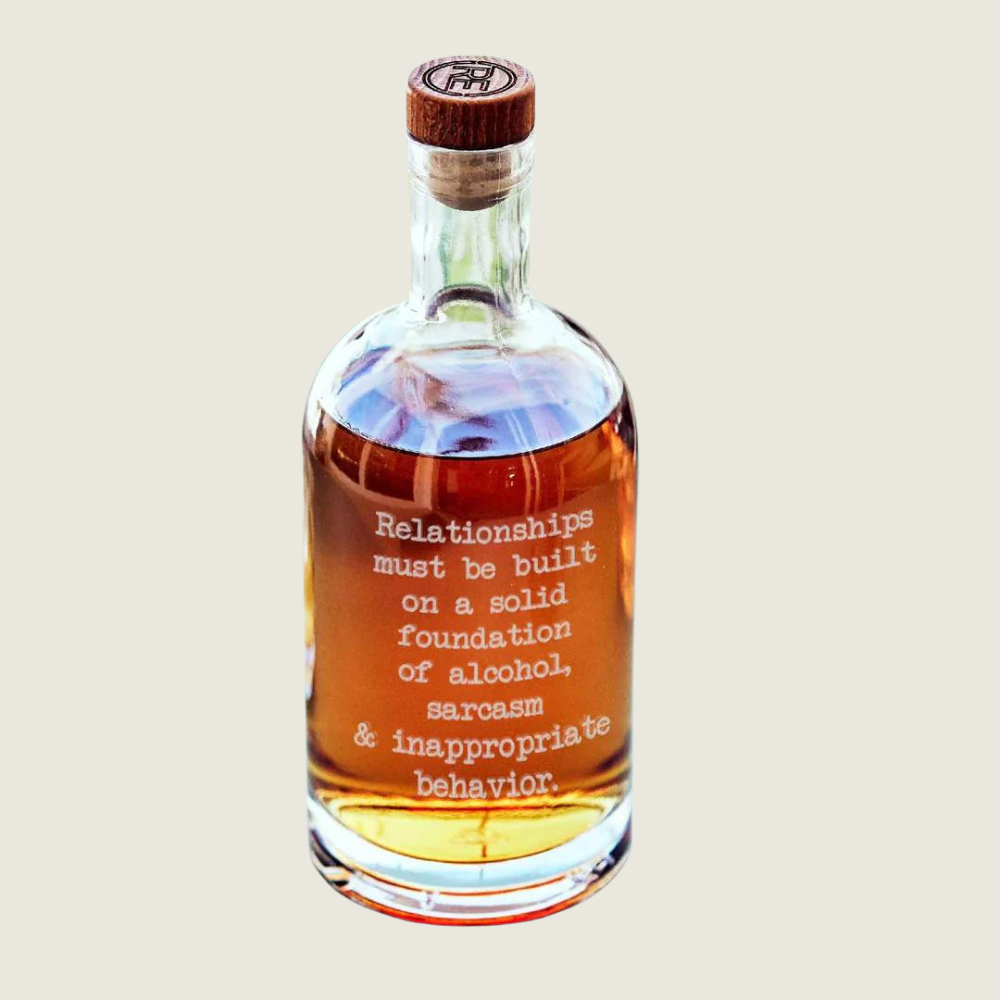 Inebriated Intentions Etched Decanter - Blackbird General Store