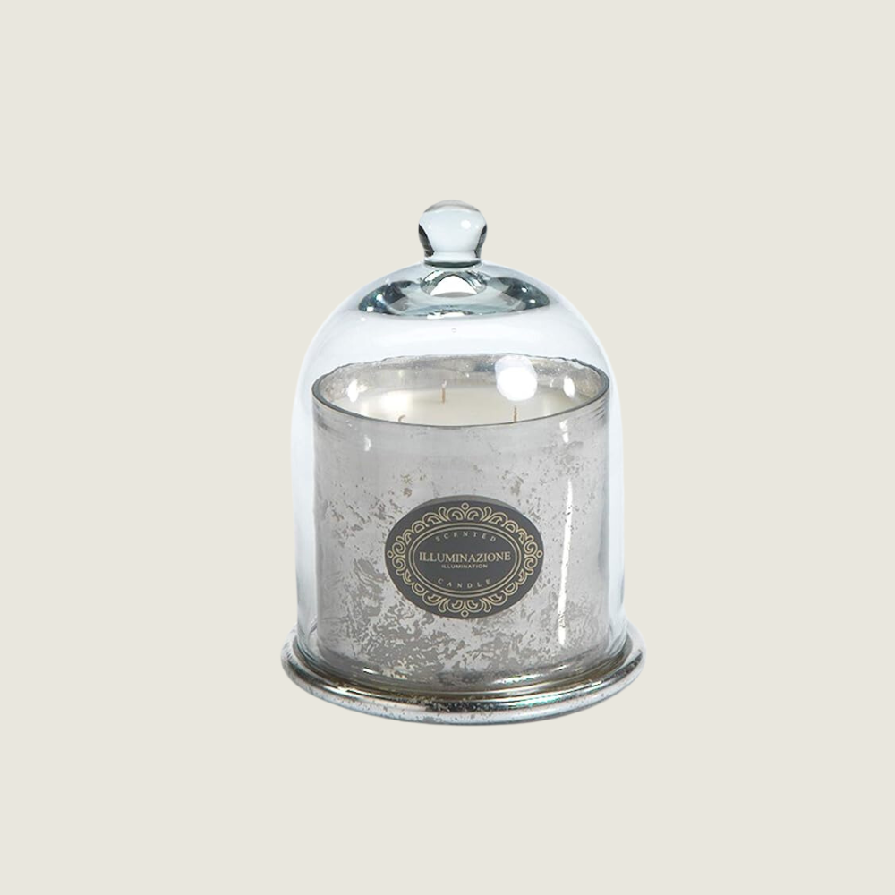 Red Currant Antique Silver Dome Candle
