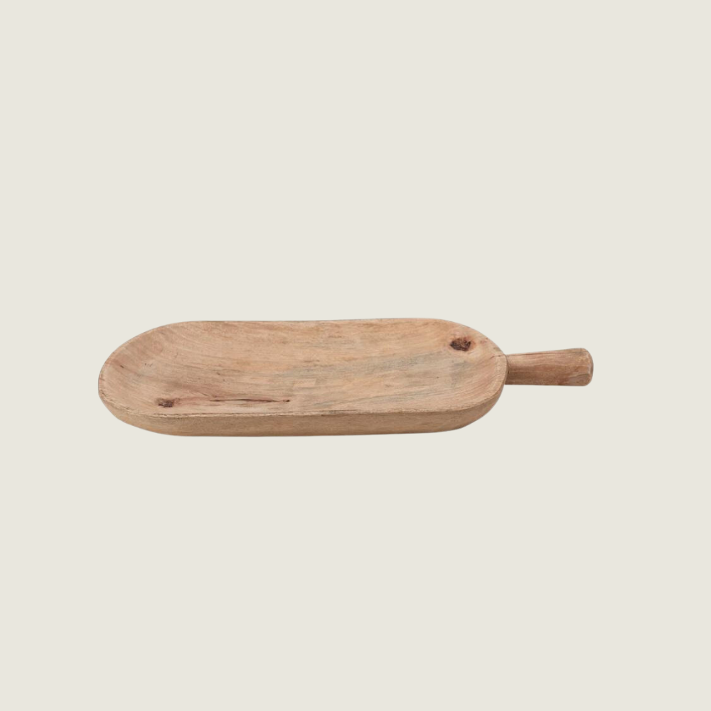 Hand-Carved Wood Tray with Handle - Blackbird General Store