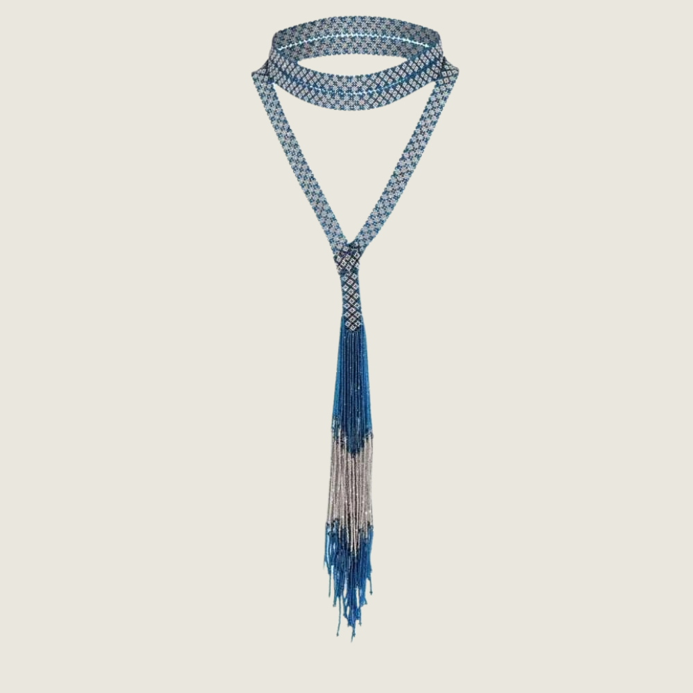 Cintilla Necklace Blue/Platinum - Blackbird General Store
