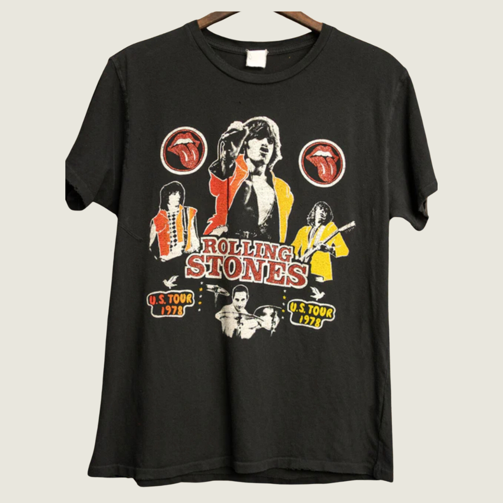 Rolling Stones Tour Over America Unisex Crew Tee - Blackbird General Store