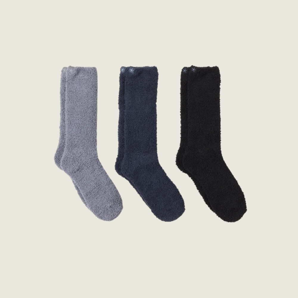 Black Multi - CozyChic 3 Pair Sock Set - Blackbird General Store