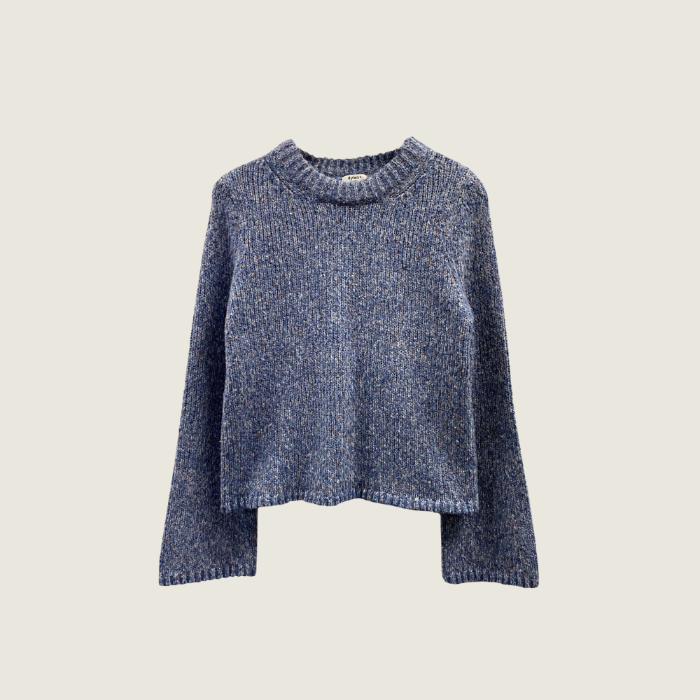 Denim Austin Blanket Stitch Sweater - Blackbird General Store