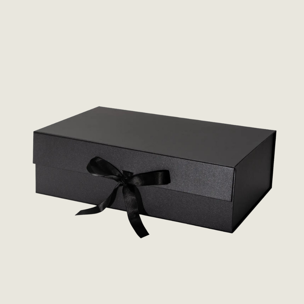 Black Gift Box with Satin Ribbon - Blackbird General Store