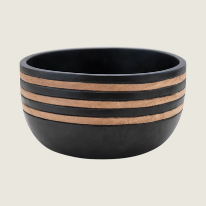 Striped Wood Bowl - Blackbird General Store