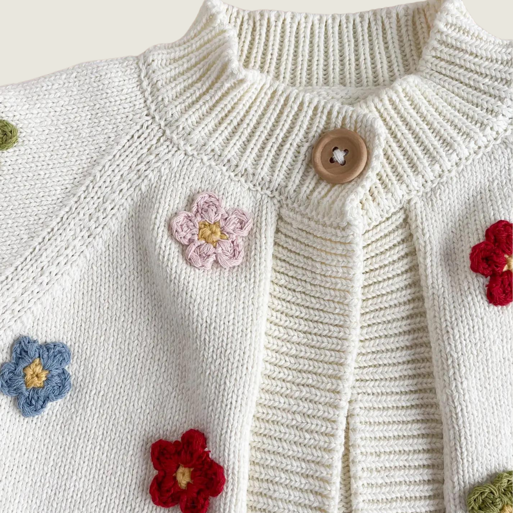 Crocheted Flower Cardigan - Blackbird General Store