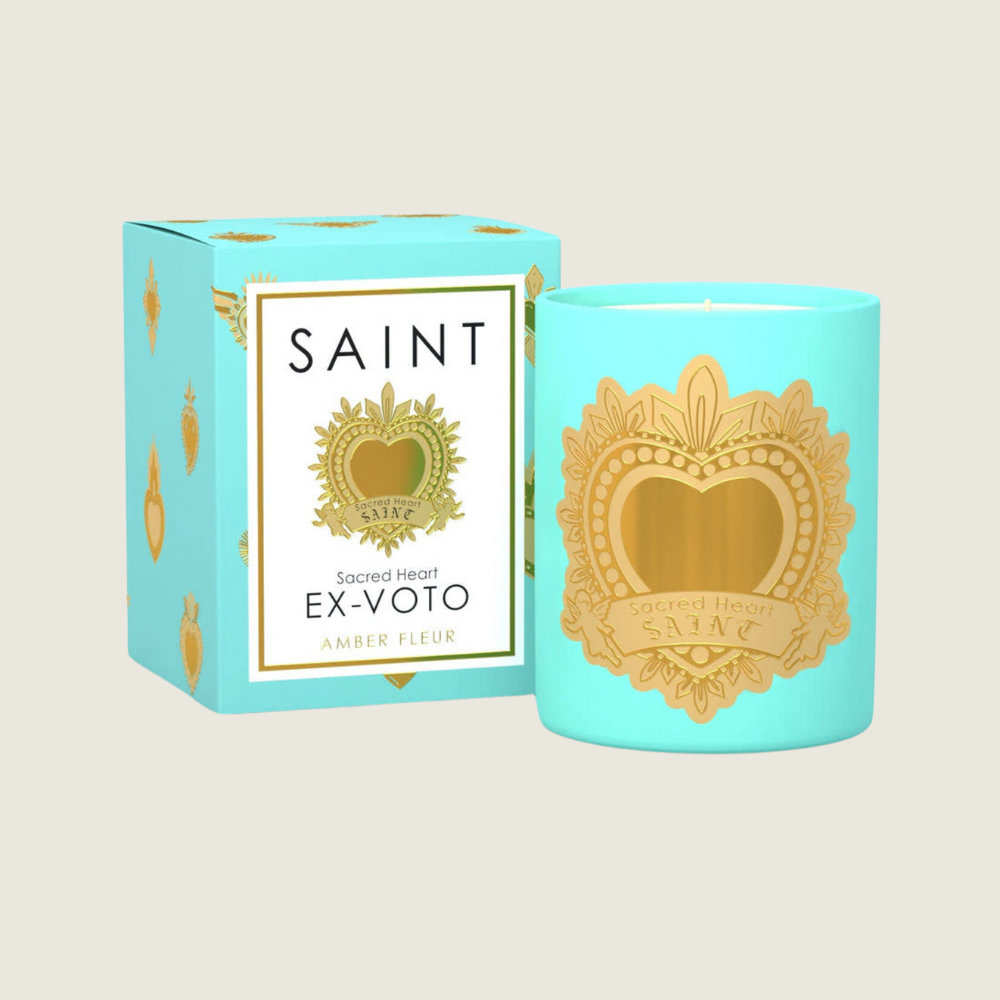 Ex-Voto Sacred Heart Collector Series Vol. lll Candle-Teal - Blackbird General Store