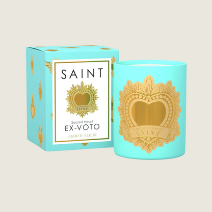 Ex-Voto Sacred Heart Collector Series Vol. lll Candle-Teal - Blackbird General Store