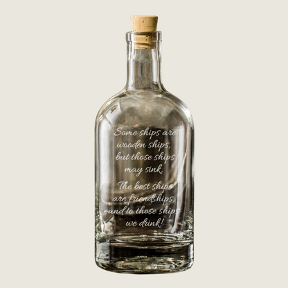 Ships Etched Decanter - Blackbird General Store