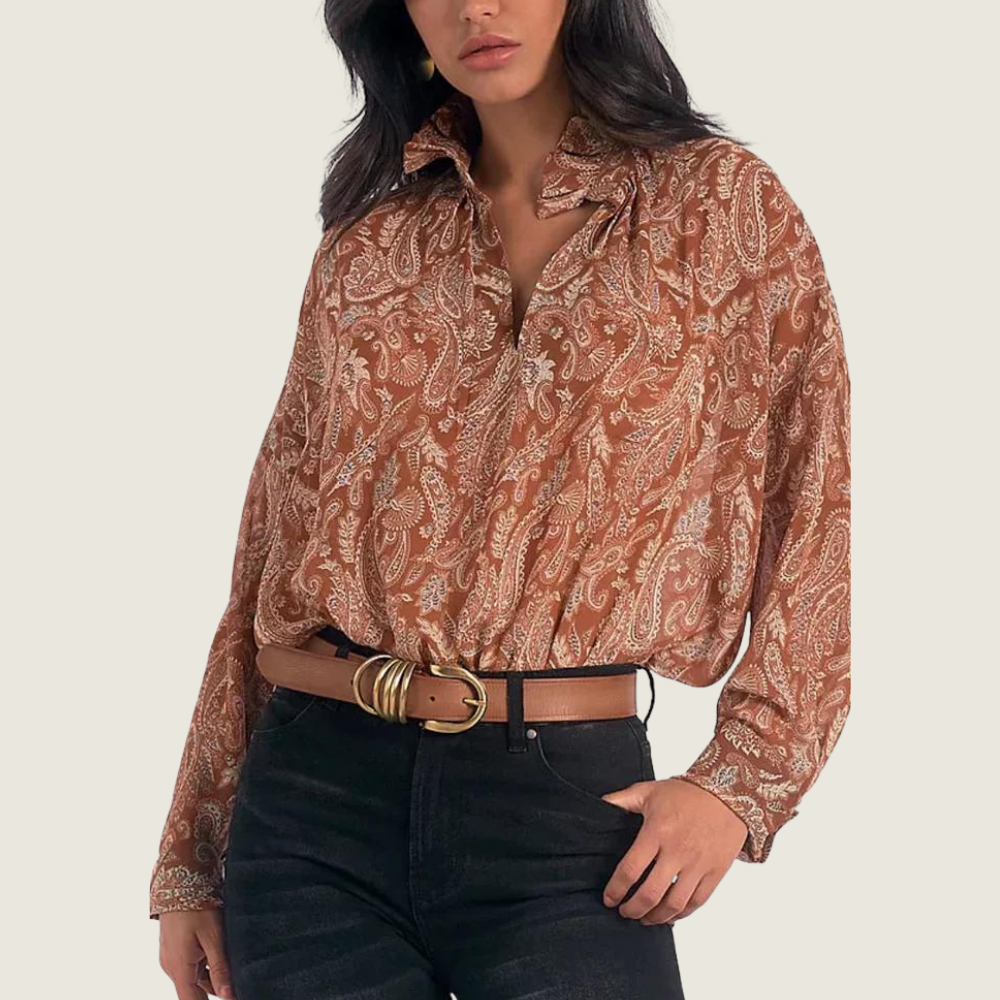 Curry Paisley Blouse - Blackbird General Store