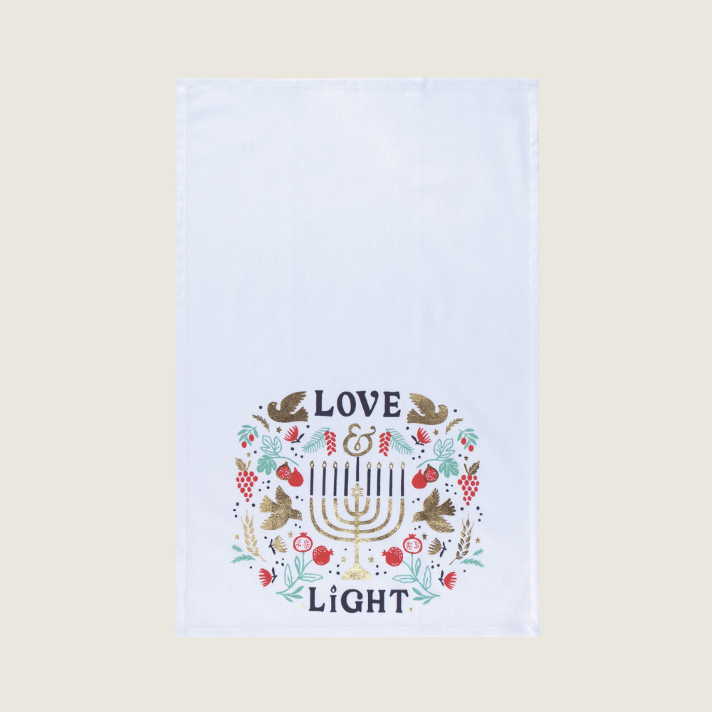 Love and Light Hanukkah Tea Towel - Blackbird General Store