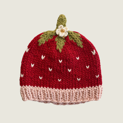 Strawberry Knit Baby Hat - Blackbird General Store