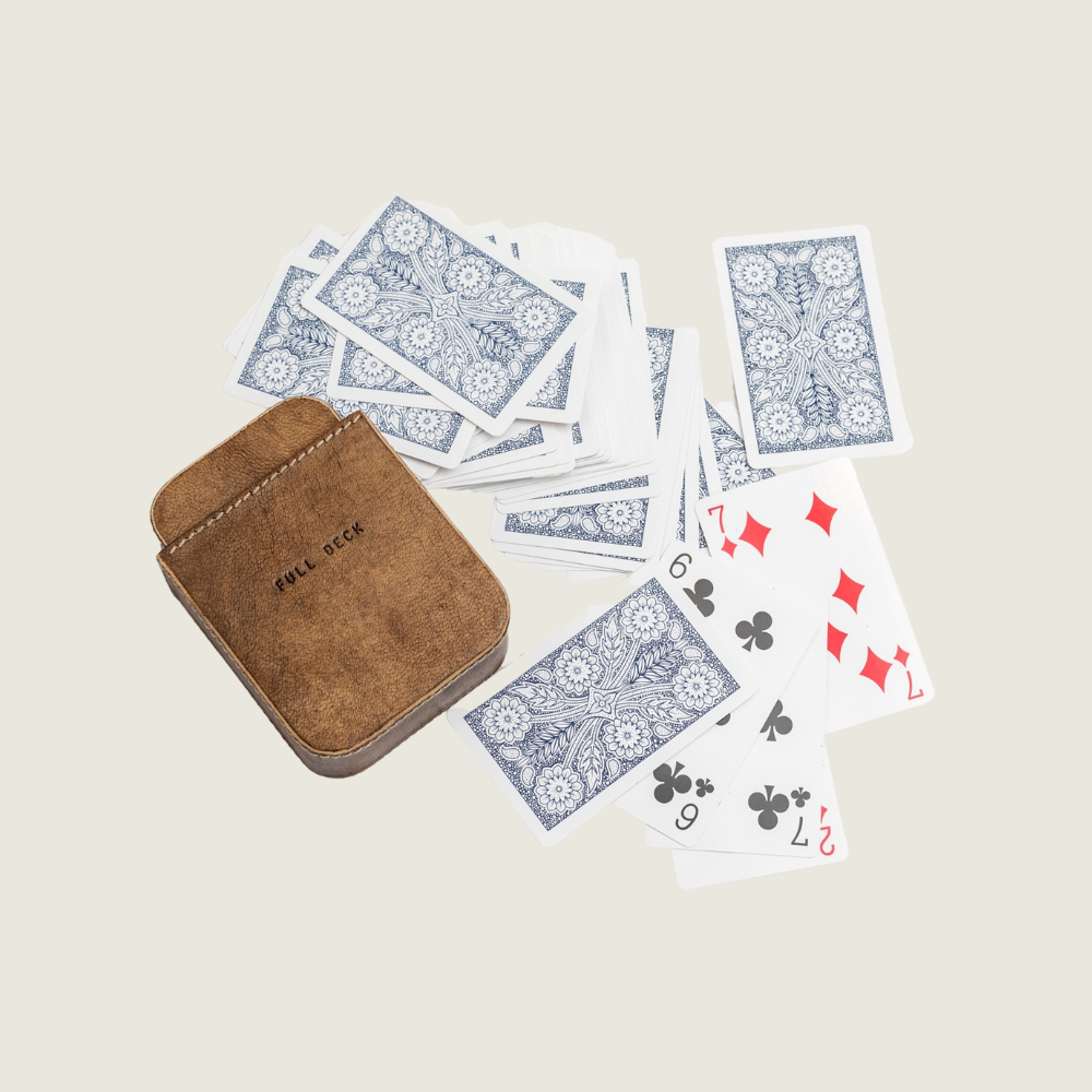 Leather Card Case with Playing Cards - Blackbird General Store