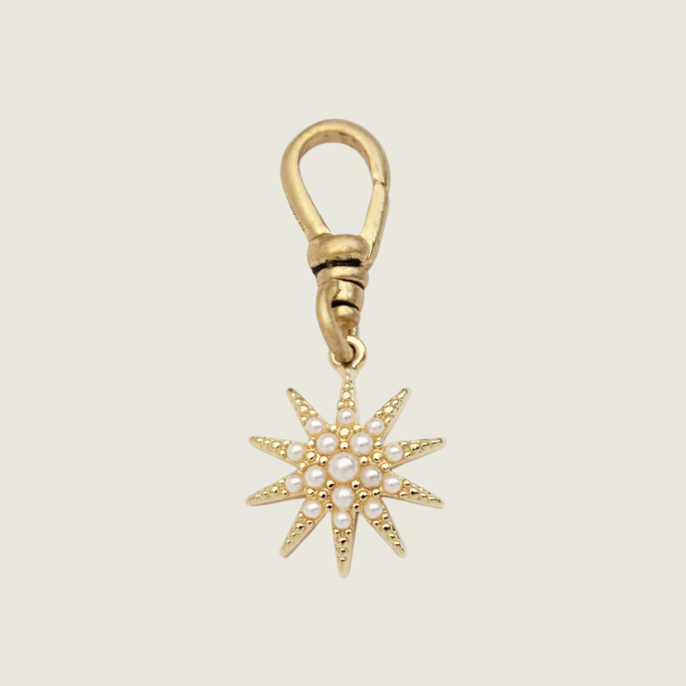 Electra Star Charm - Gold &amp; Pearl - Blackbird General Store