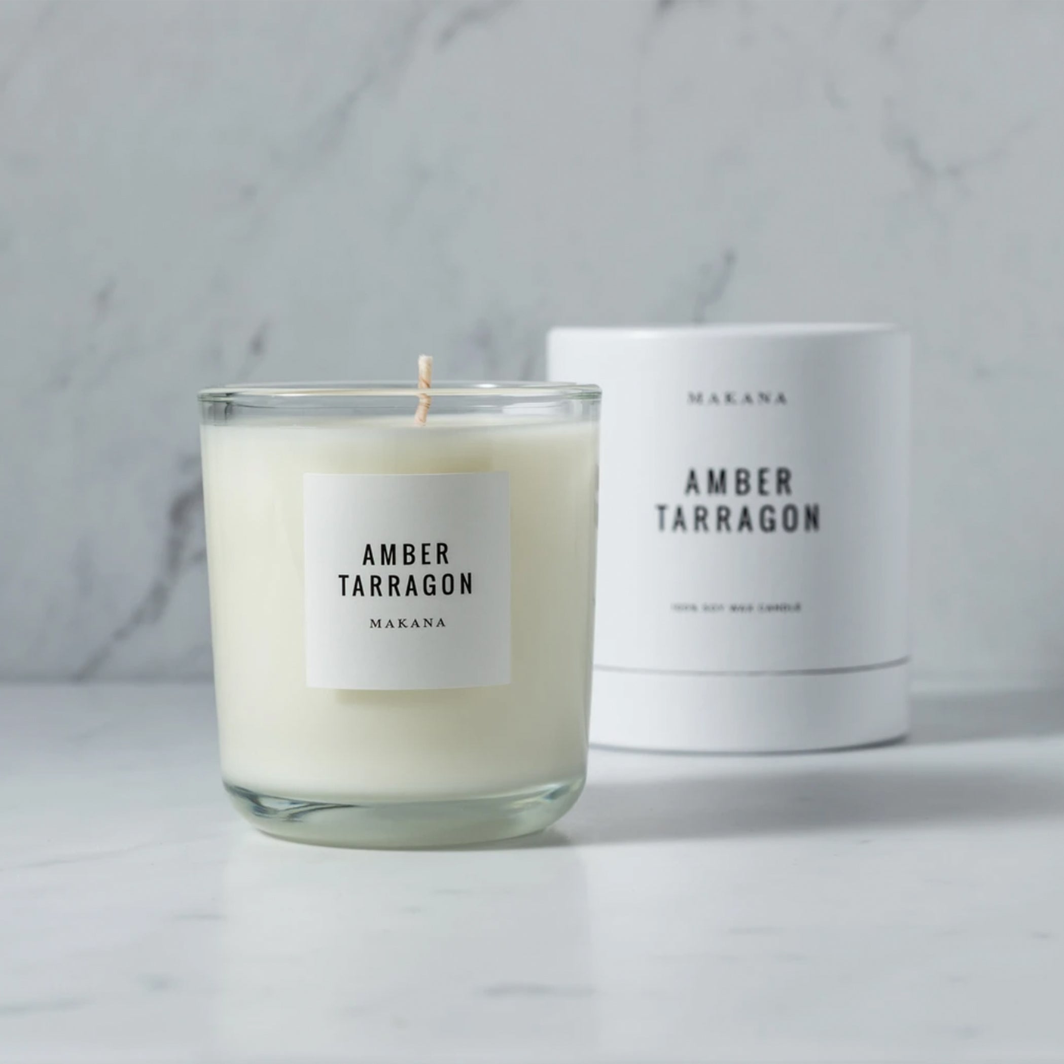 candle, makana candle, amber tarragon, amber candle