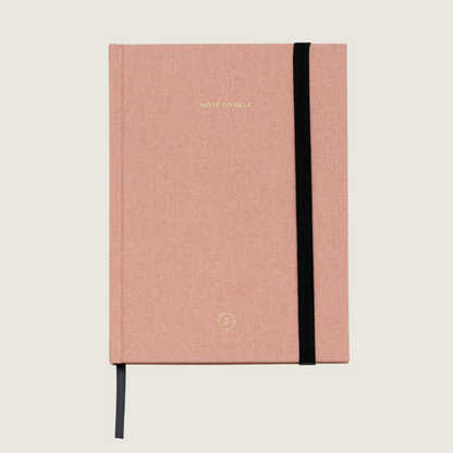Note To Self Journal - pink linen - Blackbird General Store