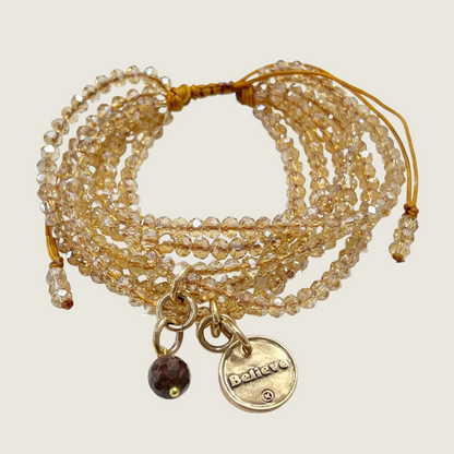 Believe Multi-Strand Bracelet Gold - Blackbird General Store