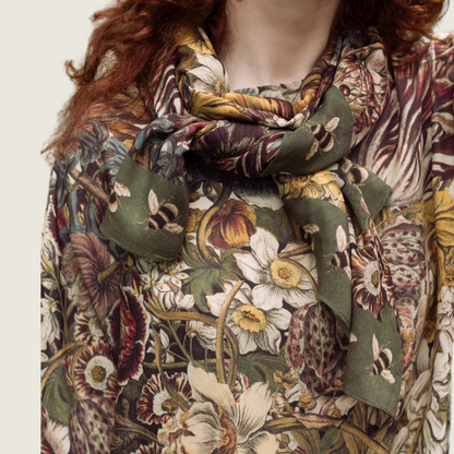 Love Grows Wild Floral Bamboo Scarf - Blackbird General Store