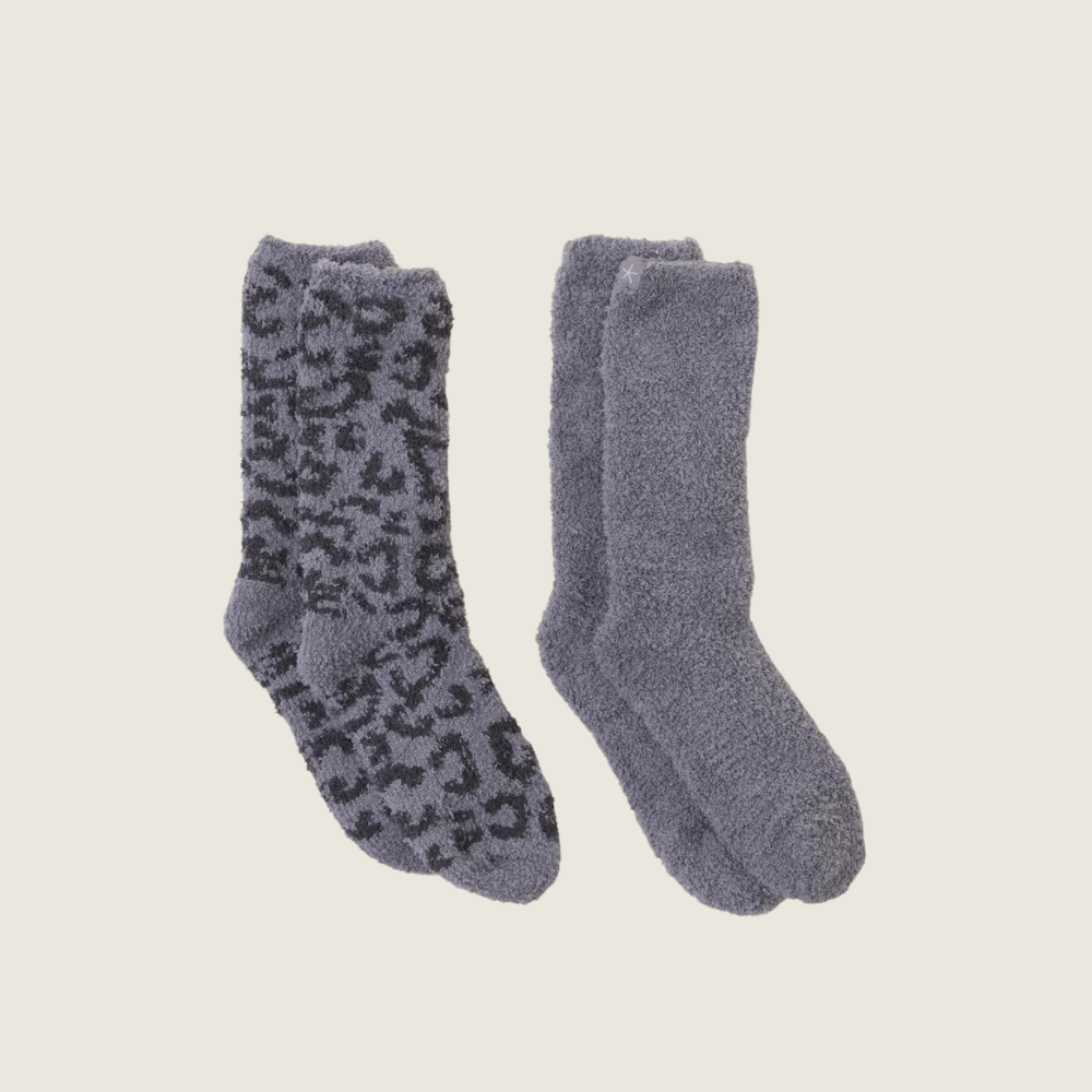 Graphite Carbon Multi Cozy Chic 2 Pair Sock Set - Blackbird General Store