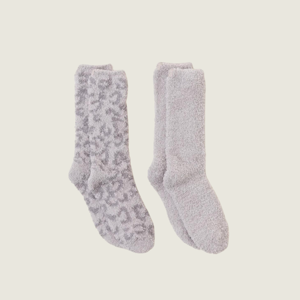 Linen Grey Multi Cozy Chic 2 Pair Sock Set - Blackbird General Store