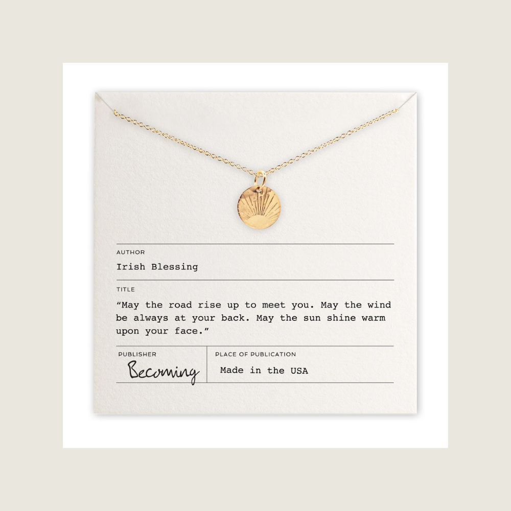 Irish Blessing Necklace- Gold Filled - Blackbird General Store