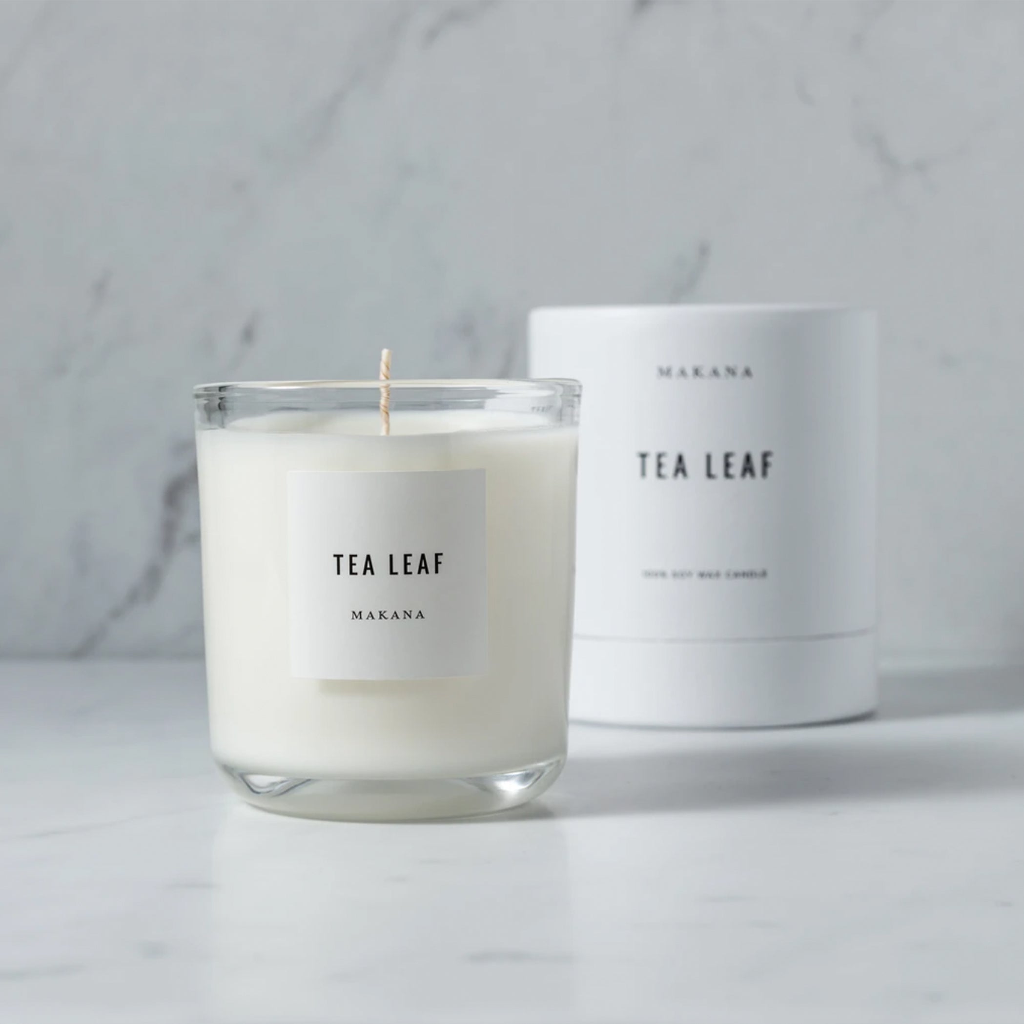 tea leaf candle, candle, makana candle