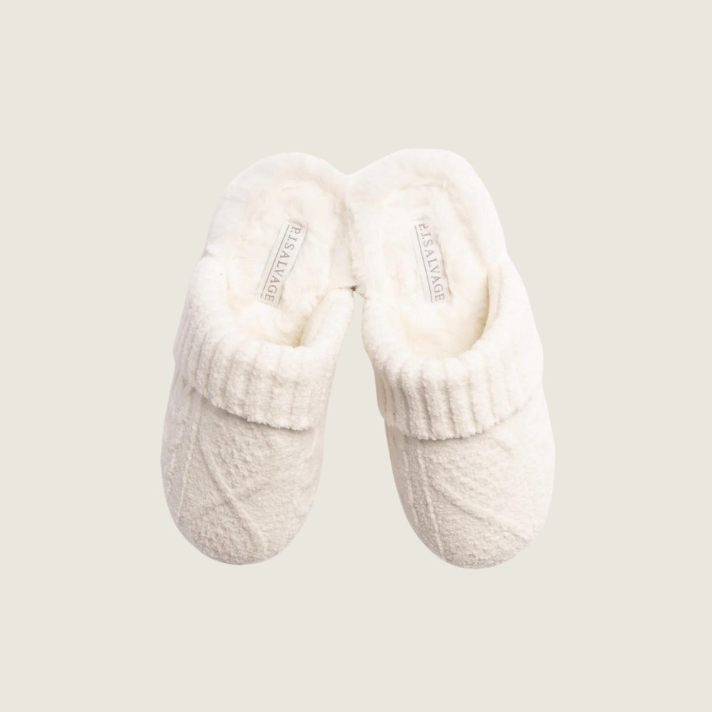Ivory Cable Knit Slides - Blackbird General Store