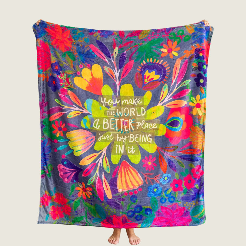 Cozy Throw Blanket - You Make The World Better - Blackbird General Store